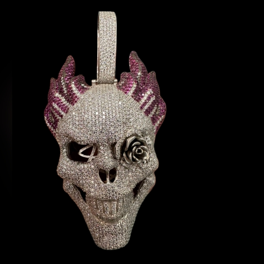 925 Sterling Silver Skull Pendant